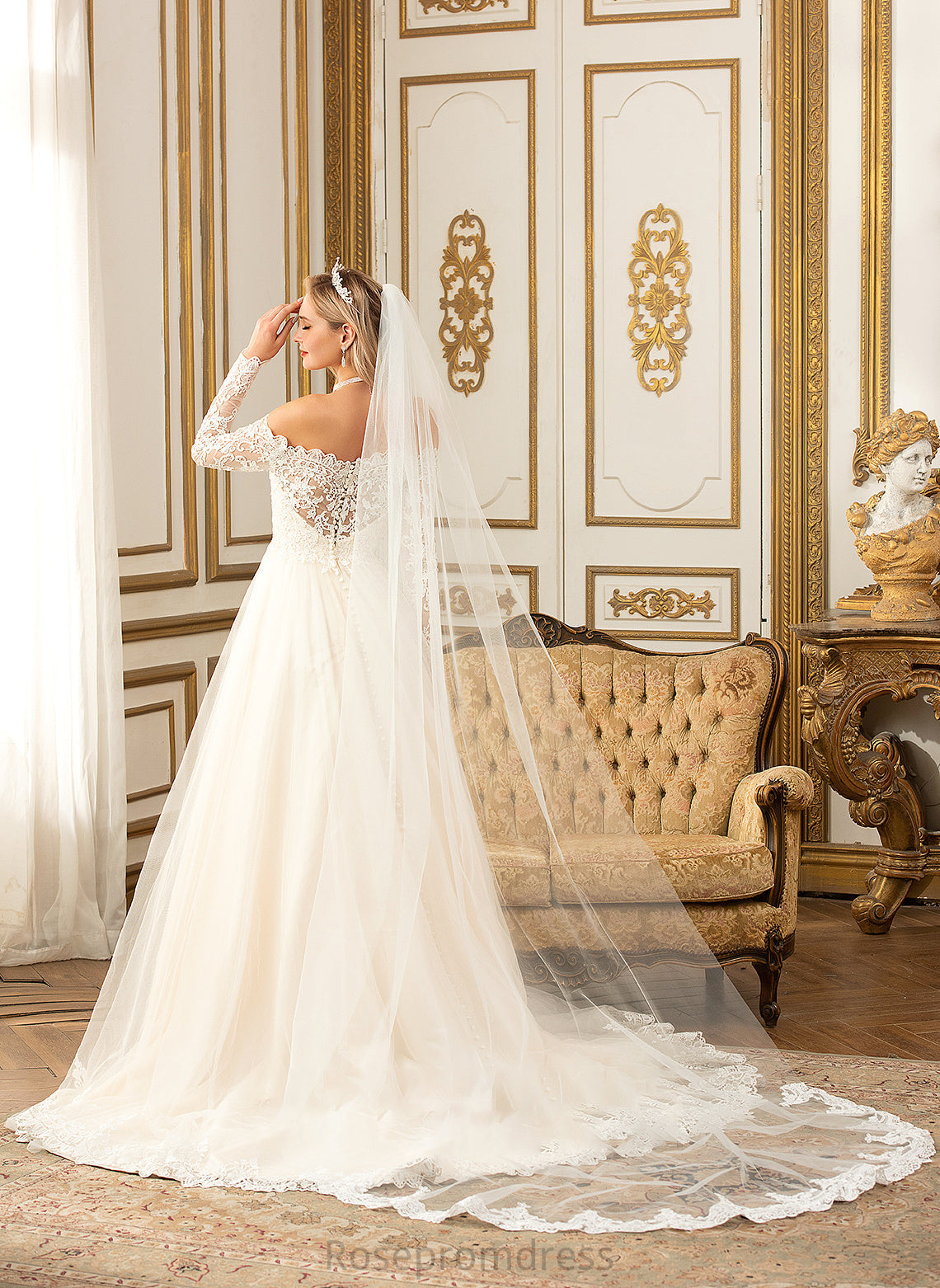 Ball-Gown/Princess Dress Train Lace Wedding Jamiya Wedding Dresses Chapel Tulle
