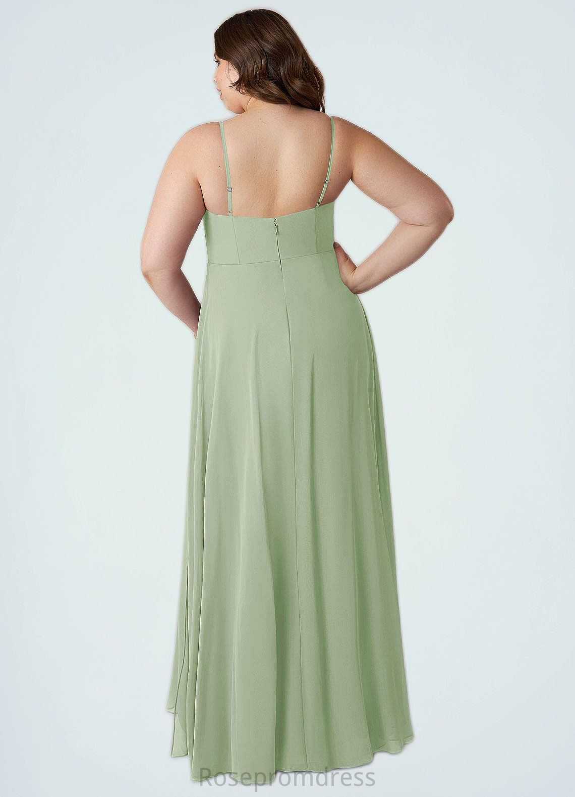 Harley A-Line Pleated Chiffon Floor-Length Dress SRSP0019601