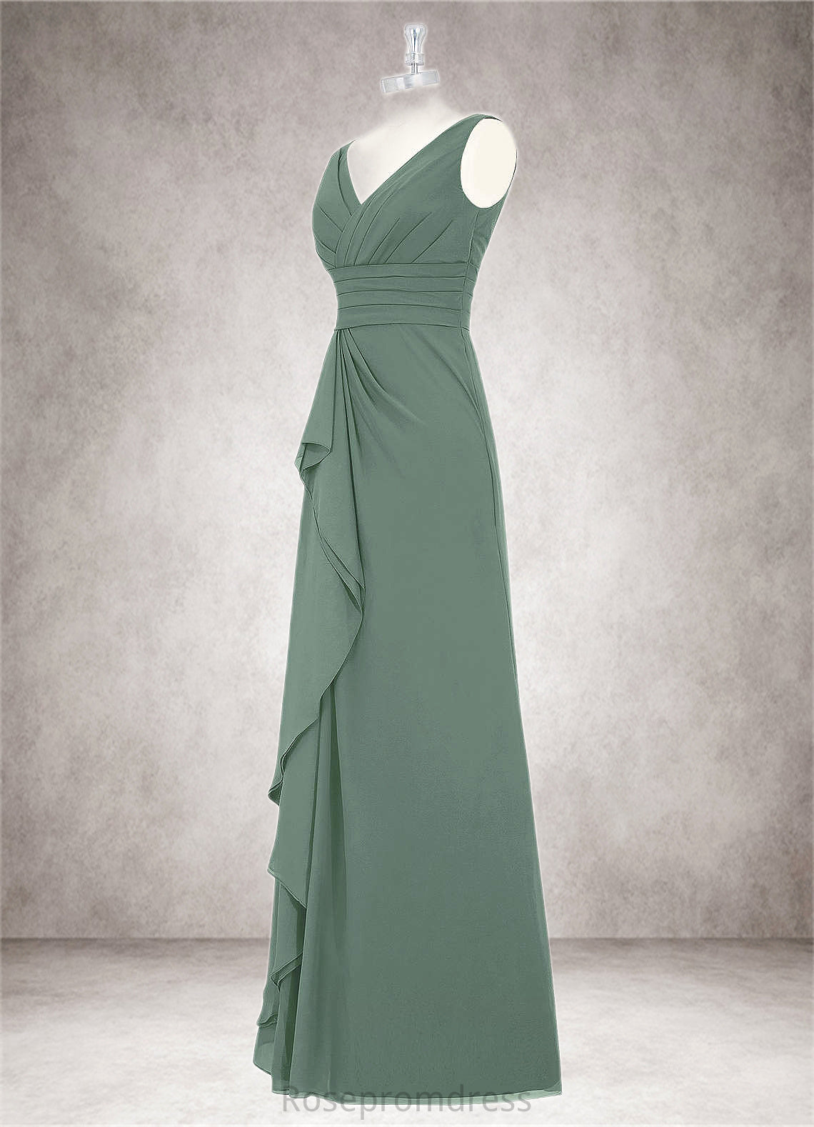 Kaylah A-Line Chiffon Floor-Length Dress SRSP0019655