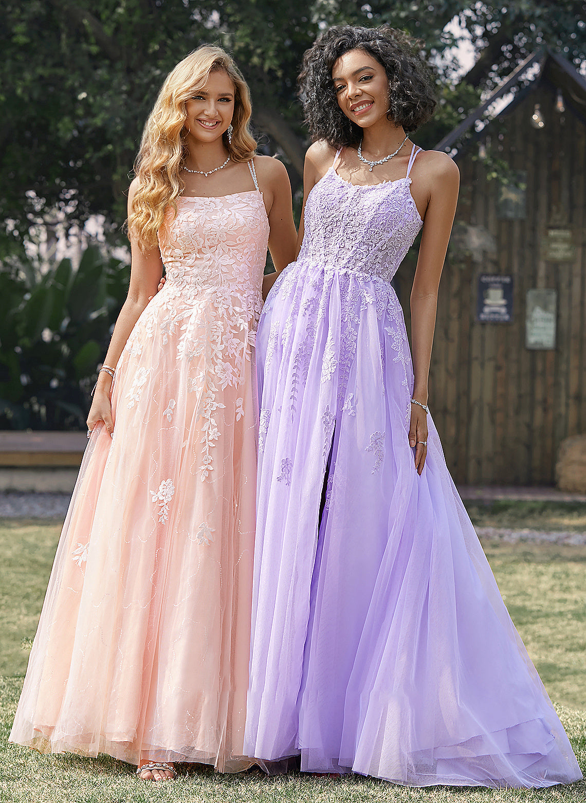 Neck Sweep With Train Ball-Gown/Princess Kamila Sequins Tulle Prom Dresses Lace Scoop