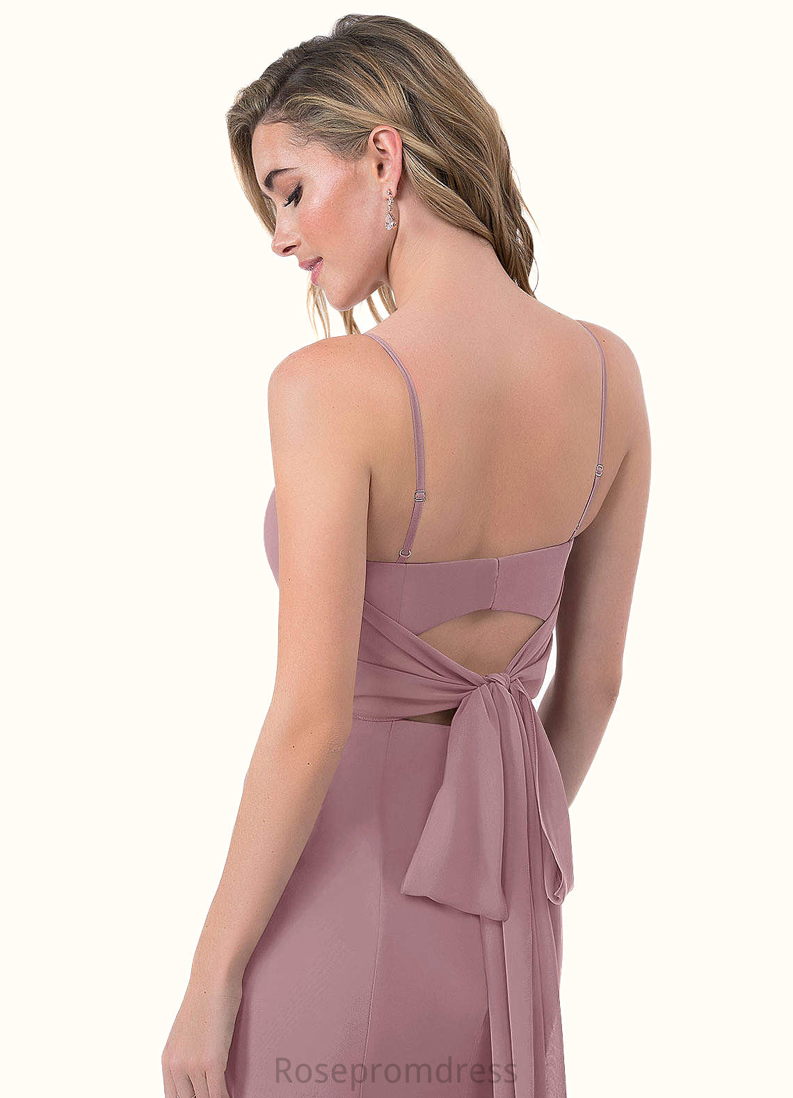 Myla A-Line Side Slit Chiffon Floor-Length Dress SRSP0019651