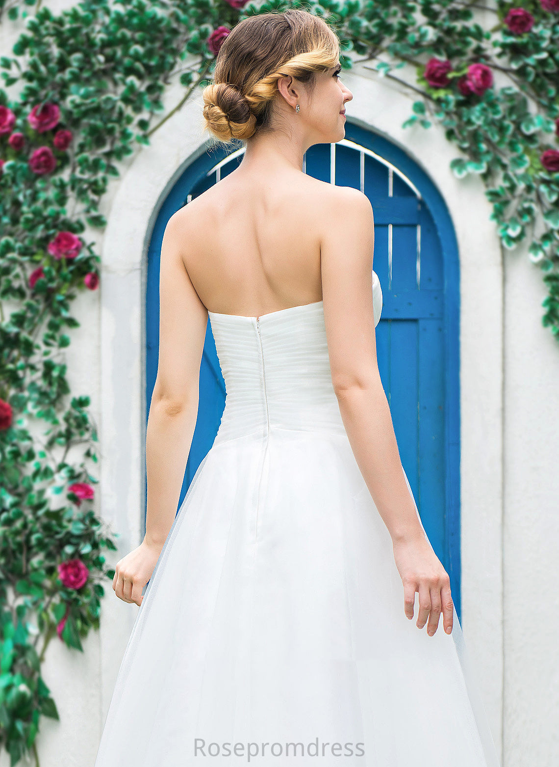 Dress Tea-Length With Wedding Sweetheart A-Line Wedding Dresses Marin Ruffle Tulle