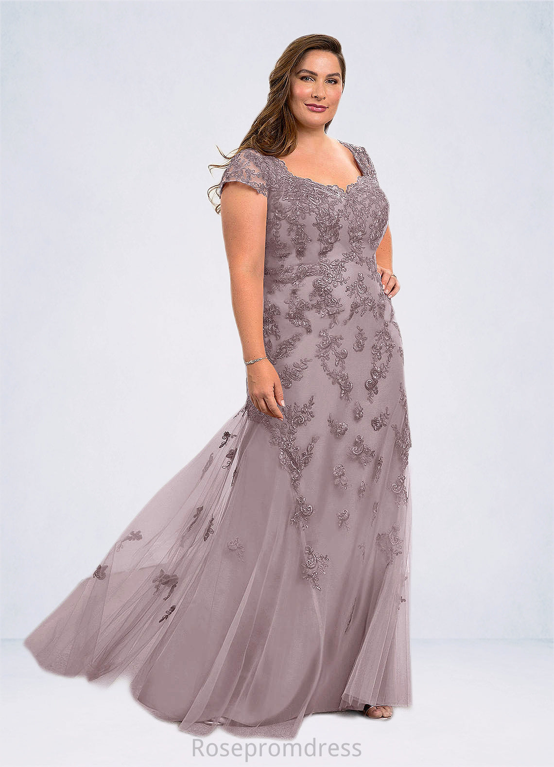Emery Mermaid Sequins Tulle Floor-Length Dress SRSP0019857