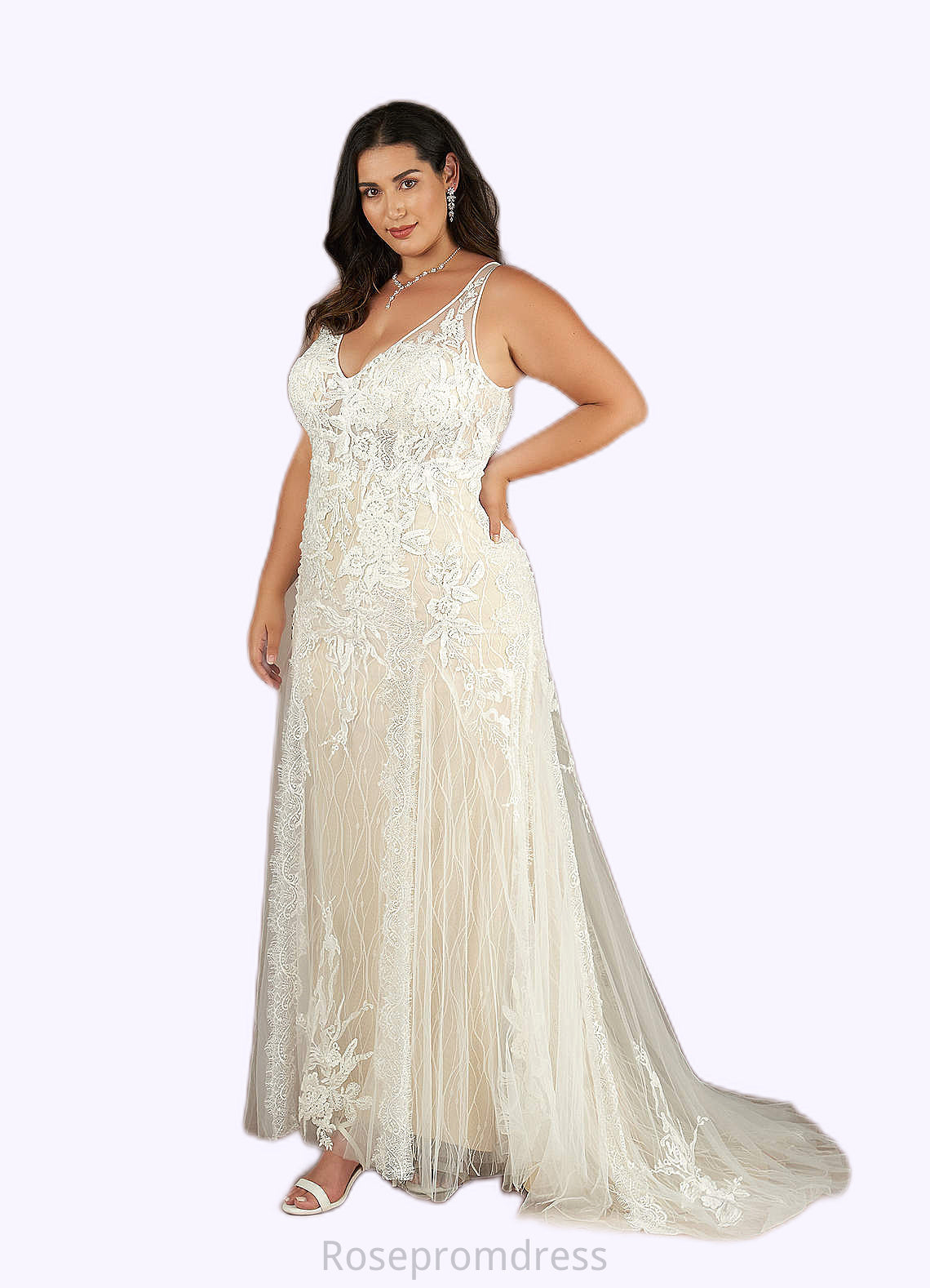 Laylah Mermaid Sequins Tulle Chapel Train Dress SRSP0020058
