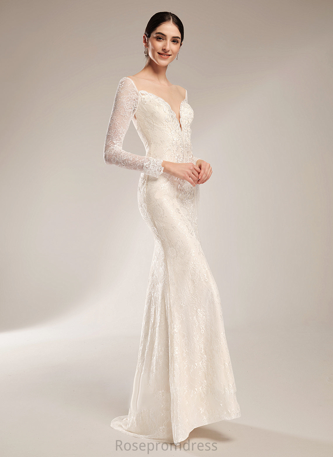 Beading Train Illusion Adalynn Wedding Dress Trumpet/Mermaid Court With Wedding Dresses