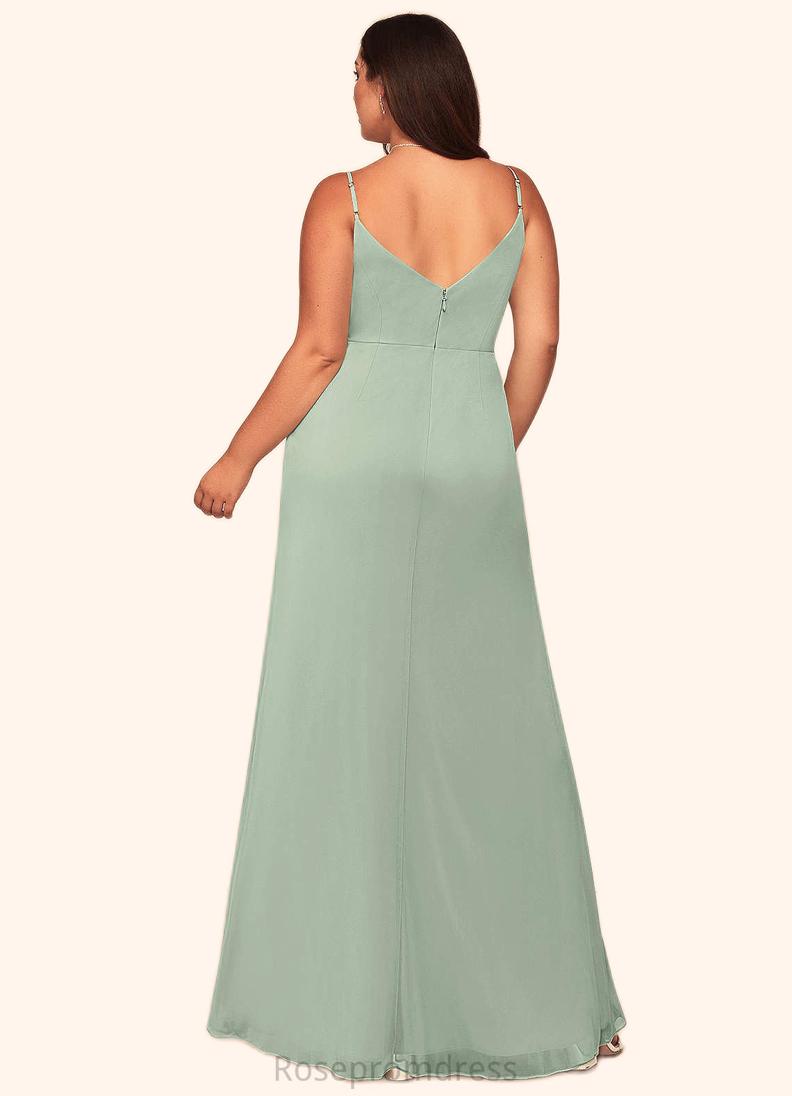 Emerson Mermaid Pleated Mesh Floor-Length Dress SRSP0019596