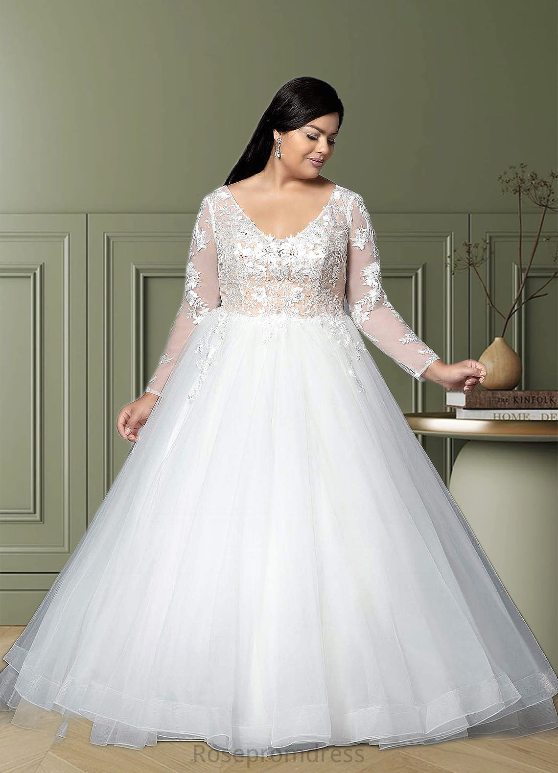Natalie A-Line Sequins Tulle Chapel Train Dress SRSP0020096