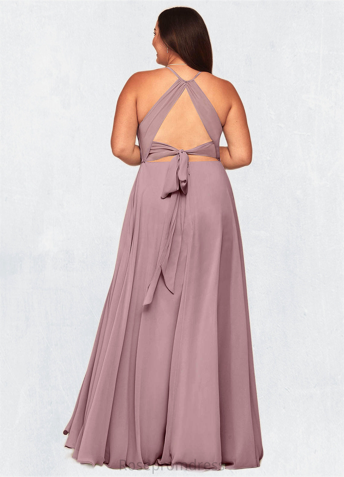 Serenity A-Line Pleated Chiffon Floor-Length Dress SRSP0019598