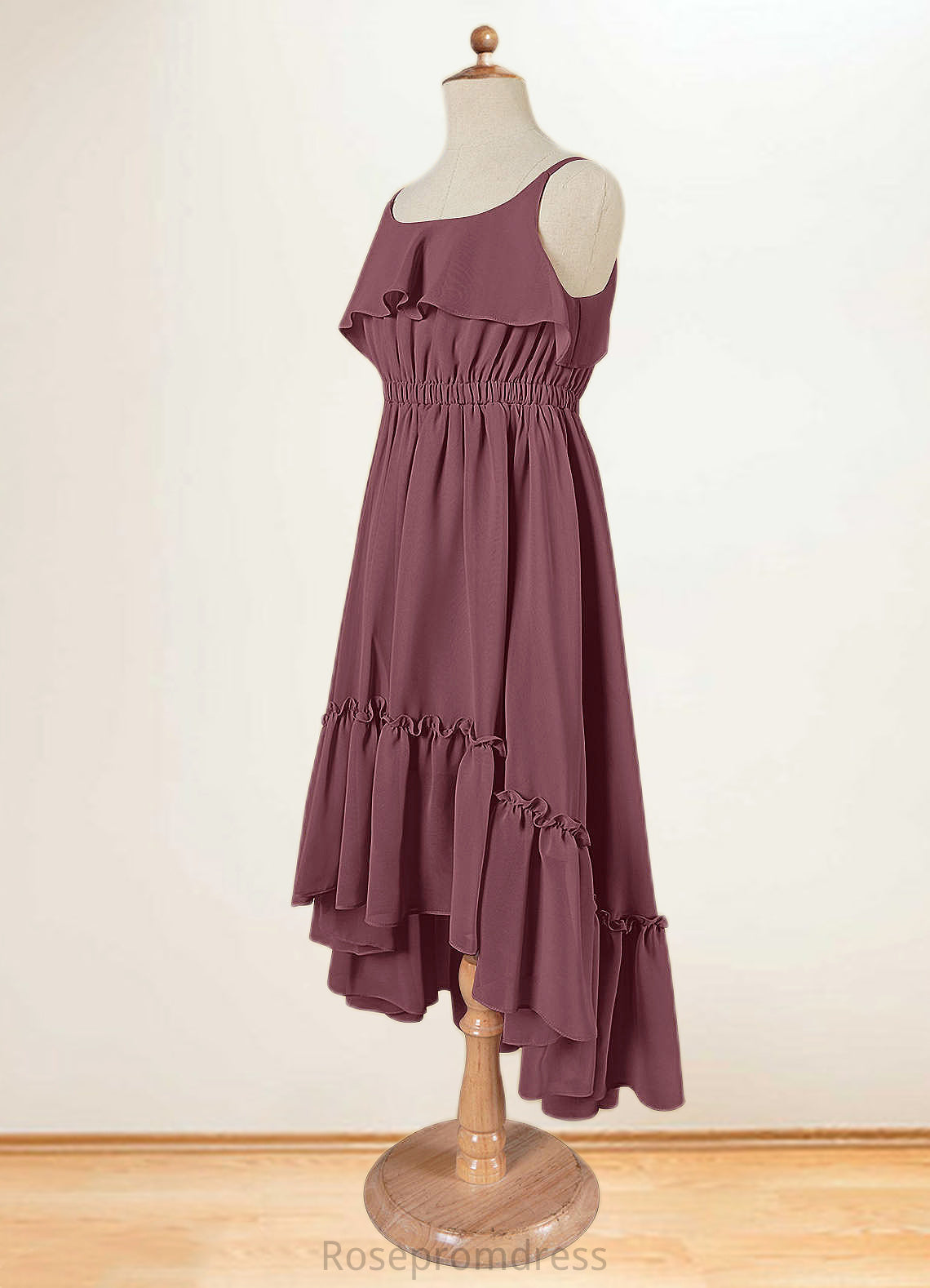 Nathaly A-Line Ruched Chiffon Asymmetrical Dress SRSP0019993