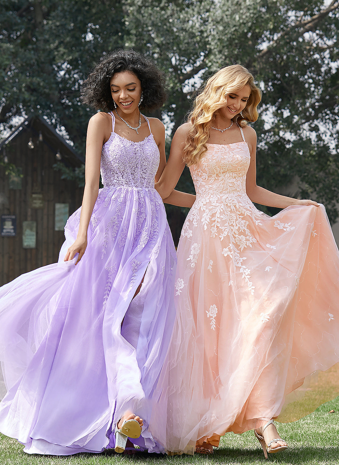 Neck Sweep With Train Ball-Gown/Princess Kamila Sequins Tulle Prom Dresses Lace Scoop