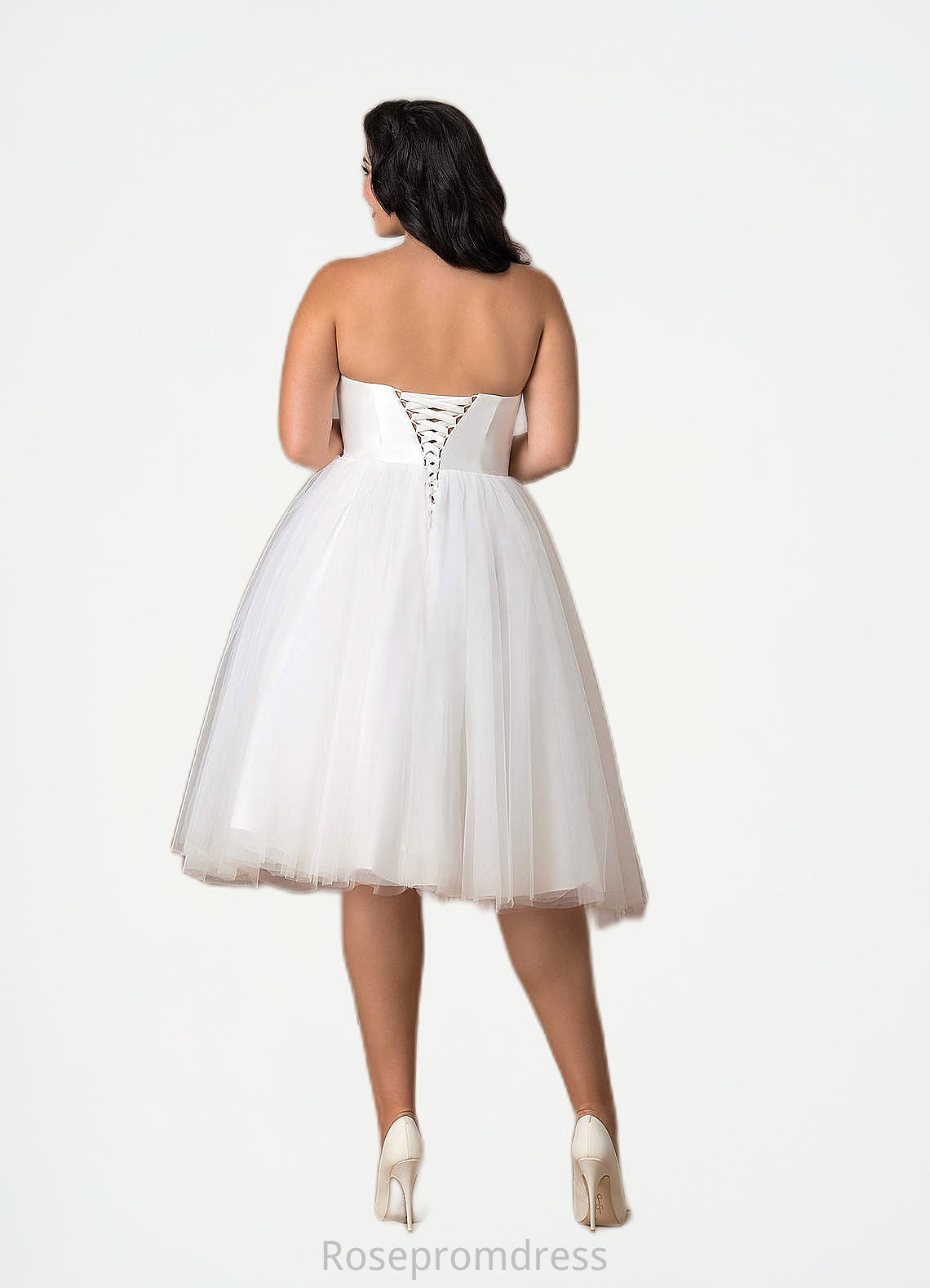 Madelyn A-Line Sweetheart Neckline Tulle Knee-Length Dress SRSP0020080