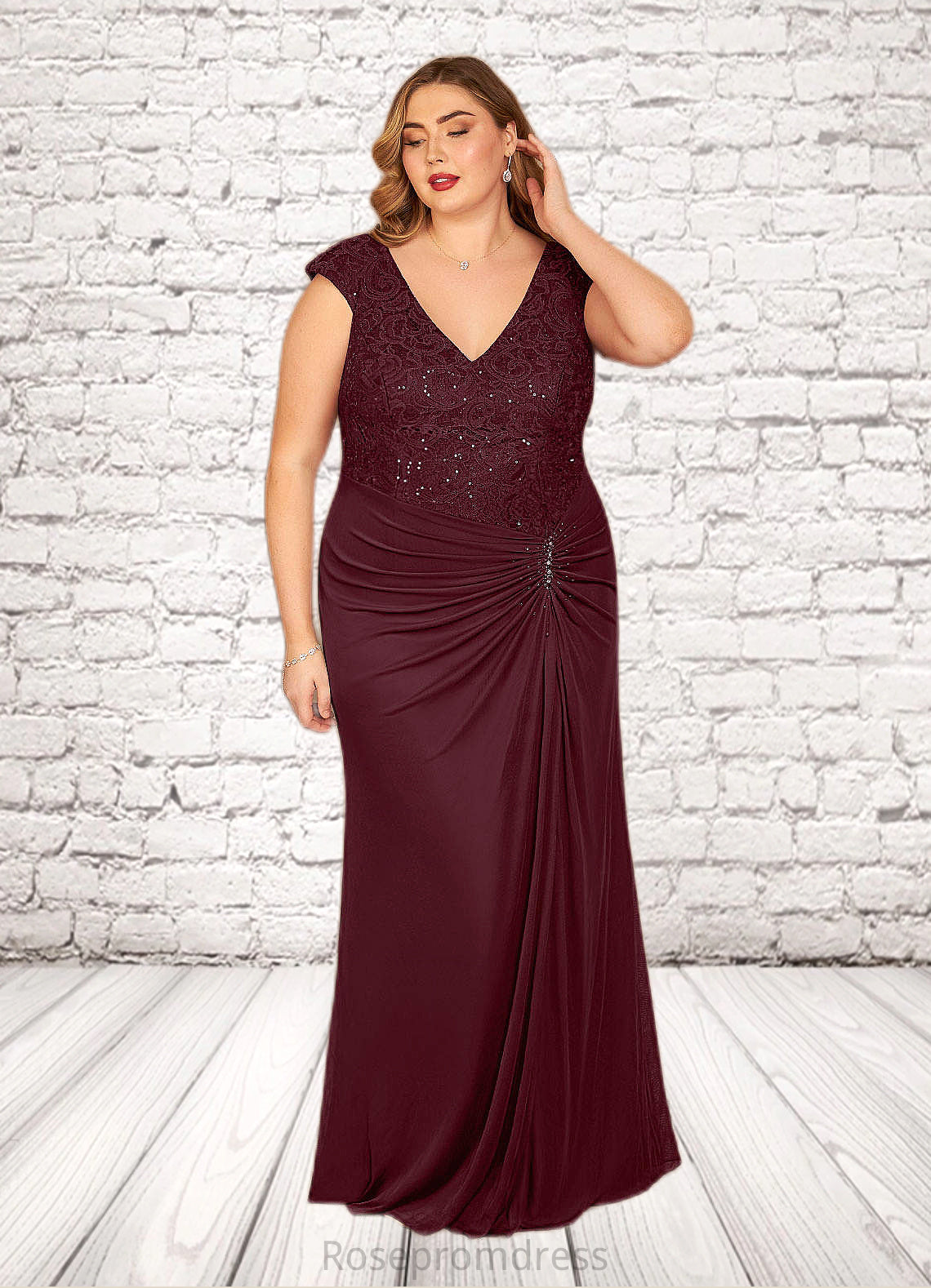 Sanaa Mermaid Sequins Mesh Floor-Length Dress SRSP0019939