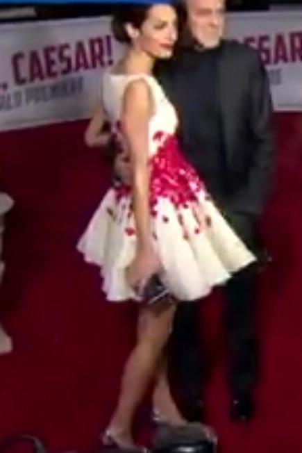 Vintage Red Lace Appliques Sleeveless Bateau Neckline Satin A-Line Homecoming Dress RS876