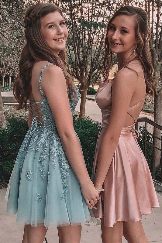 Pink Homecoming Dresses Lizbeth Light Blue Pearl CD10181