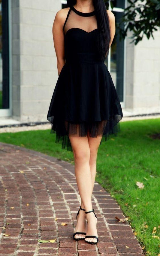 Black Tulle Gowns Party Homecoming Dresses Aurora Dress CD1030
