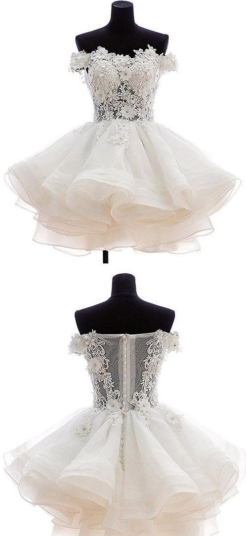 Homecoming Dresses Victoria Short Appliqued Short CD1039