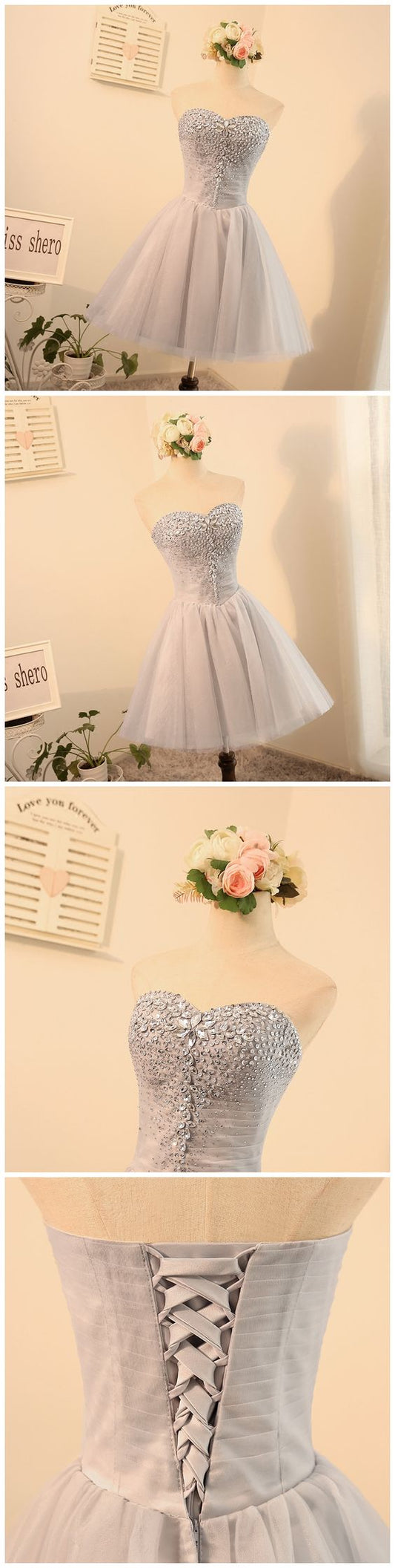 A-Line Lana Homecoming Dresses Sweetheart Short Dress CD1049