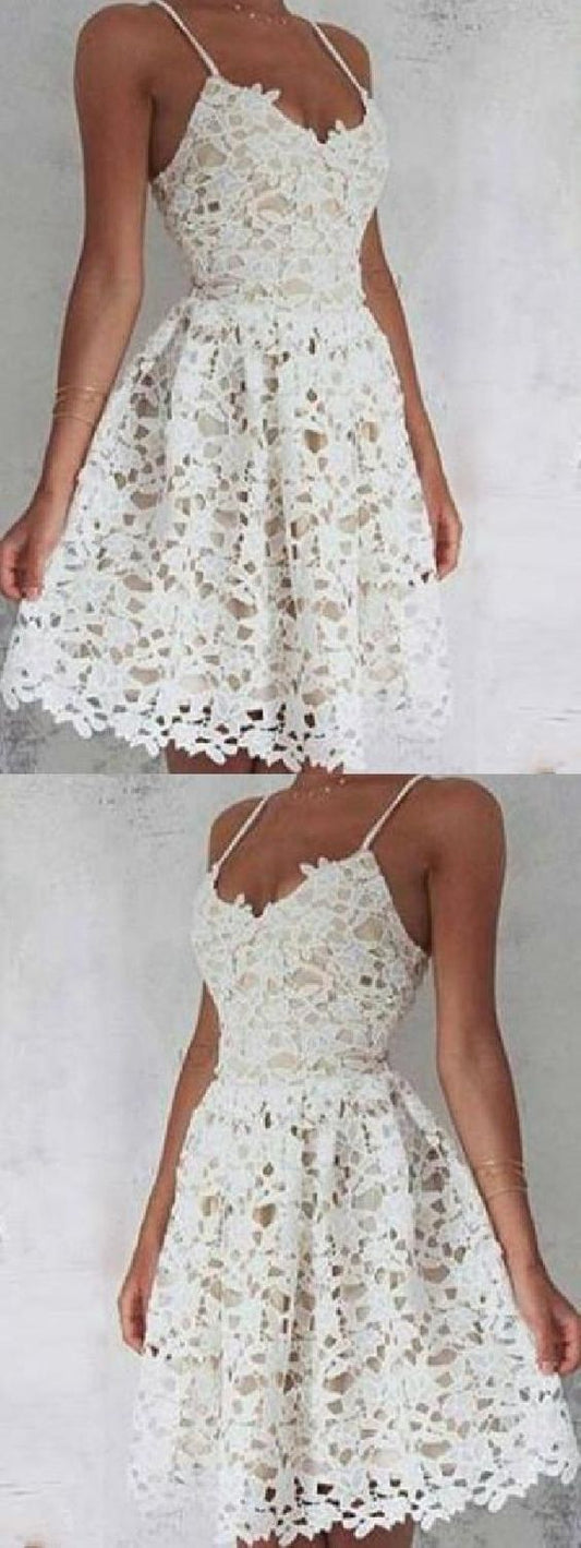 Sleeveless Cute Homecoming Dresses Ivory Kendall CD107