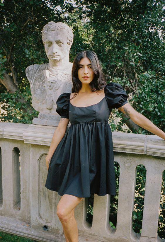 Puff Sleeved Mini Homecoming Dresses Averie Dress CD10841