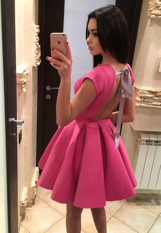 Short Open Homecoming Dresses Eve Back CD11693