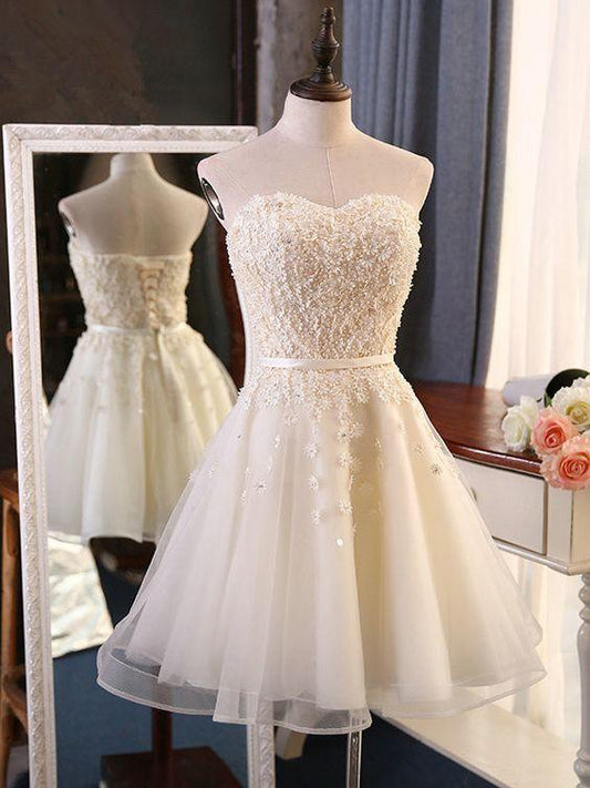Sweetheart Up Cassidy Lace Homecoming Dresses CD12894