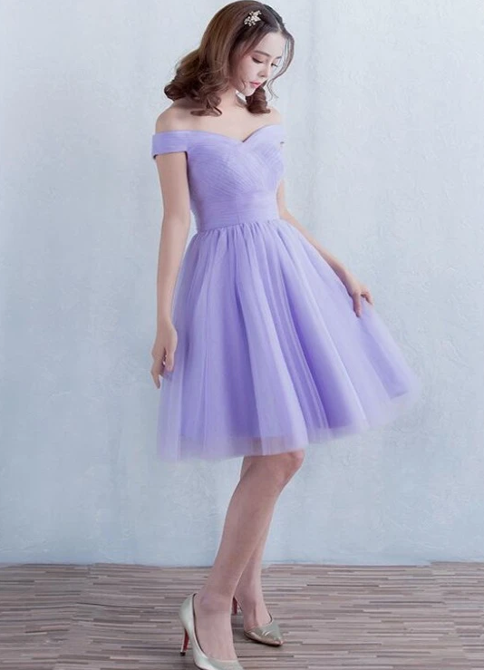 Adorable Lavender Short Iyana Homecoming Dresses Tulle CD13534
