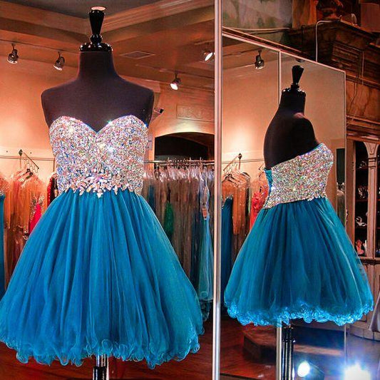 Organza Sweetheart Beading Paris Homecoming Dresses CD13654