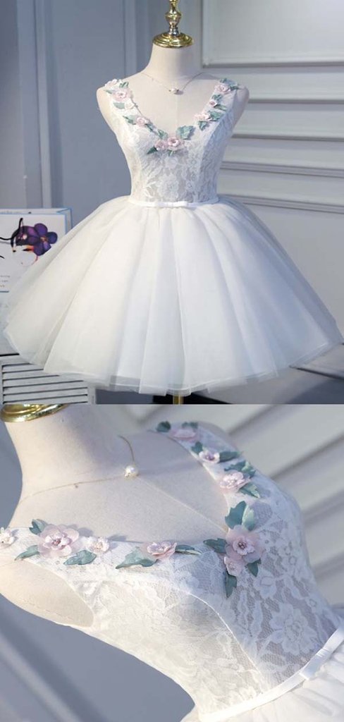 Lovely Top Ball Gown Short With Appliques Princess Lace Luna Homecoming Dresses CD1529