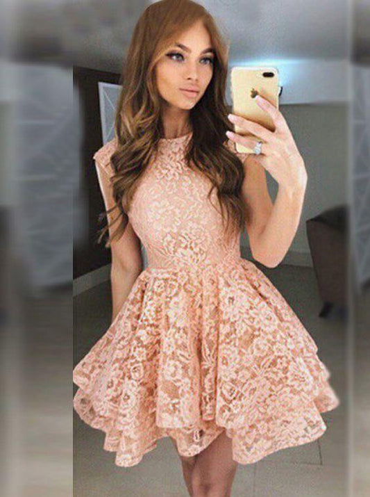 Junior Lace Homecoming Dresses Gisselle Gowns CD159
