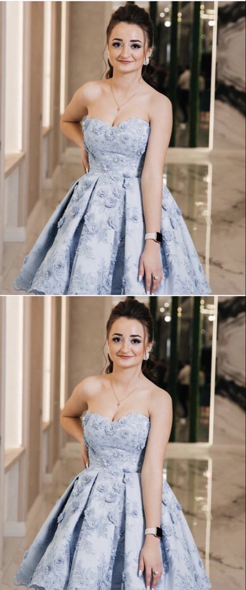 Light Kay Homecoming Dresses Lace Blue CD16357