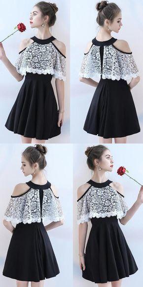 Lace Homecoming Dresses Georgia Chiffon A-Line Knee-Length CD176