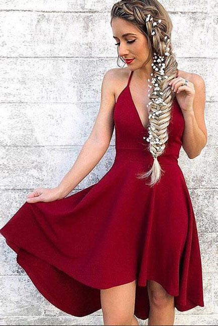 BURGUNDY COCKTAIL Maeve Homecoming Dresses DRESS CD17975