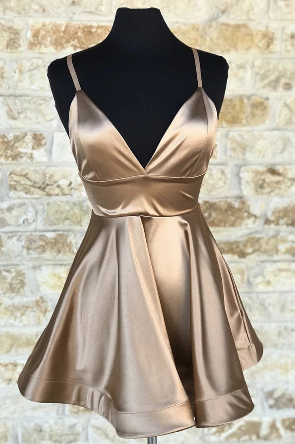 Cute V Neck Homecoming Dresses Diya Short CD19581