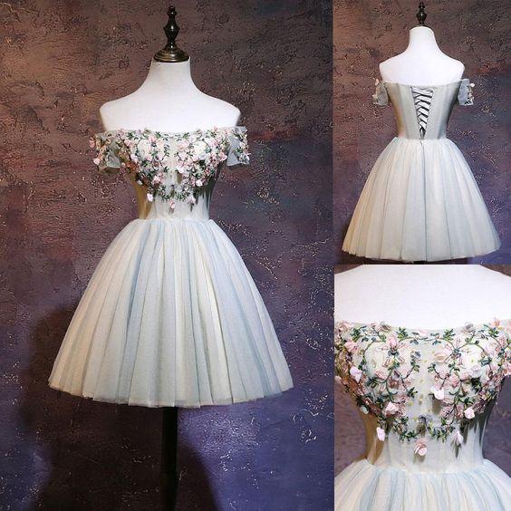 Cute Homecoming Dresses Aimee Tulle Off Shoulder Short CD2051