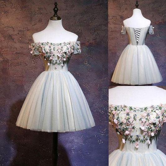 Cute Homecoming Dresses Aimee Tulle Off Shoulder Short CD2051