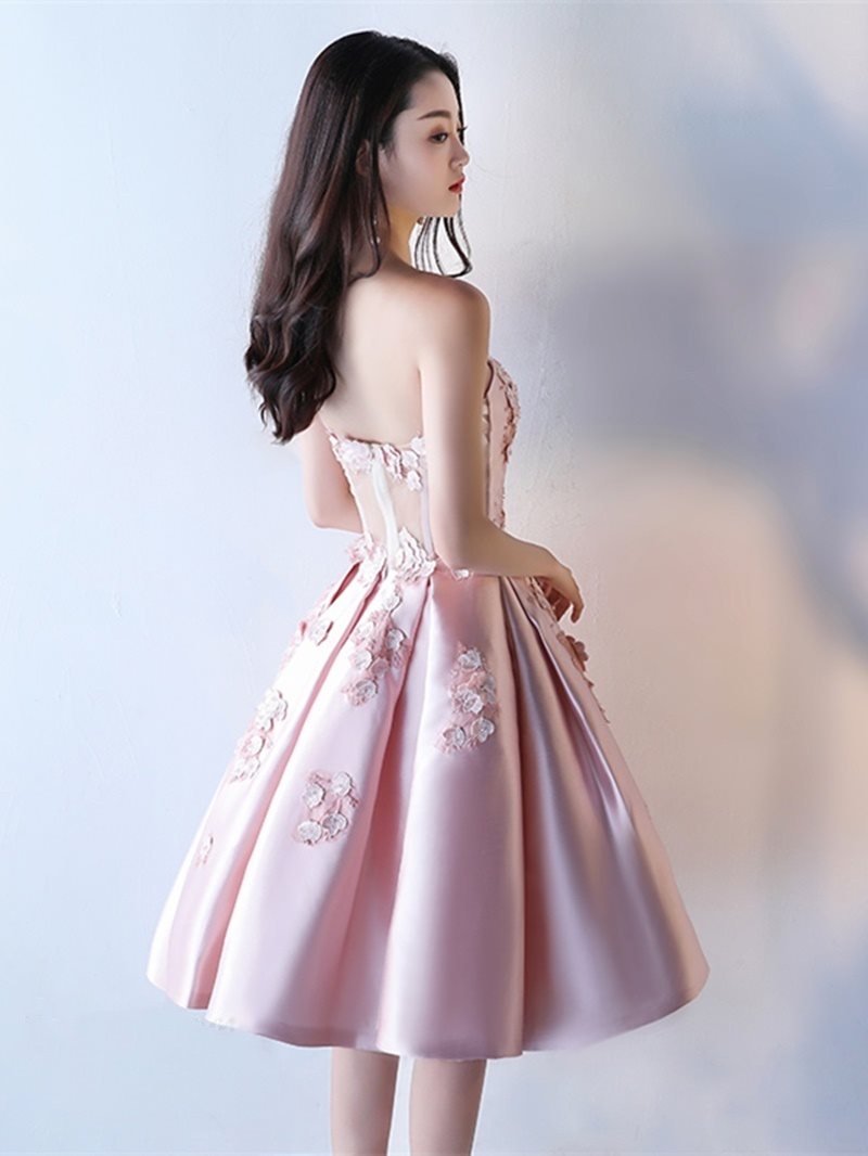 Sweetheart A Line Homecoming Dresses Christina Applique Short Gorgeous Evening Girl Dress CD21335