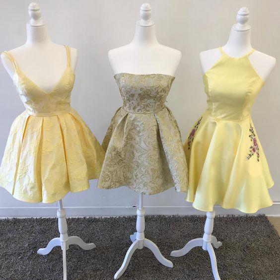 Yellow Roselyn Homecoming Dresses CD22200