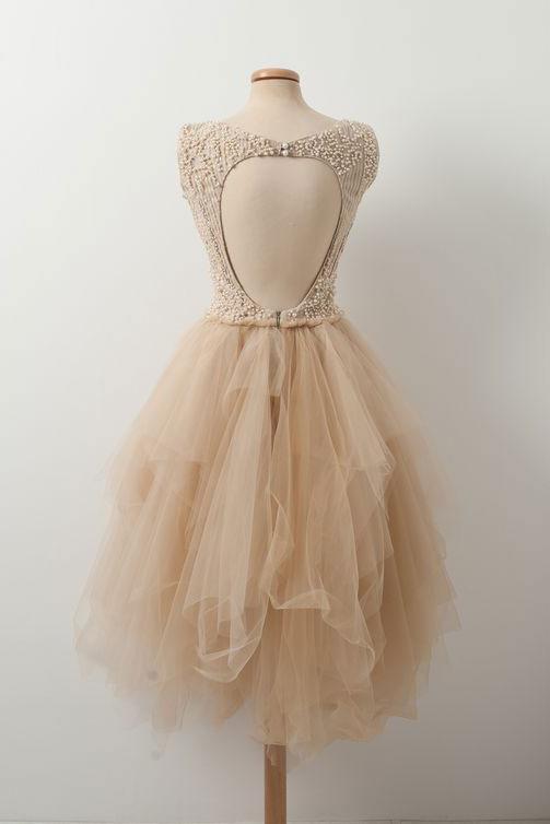 Champagne Tulle Homecoming Dresses Simone CD22229