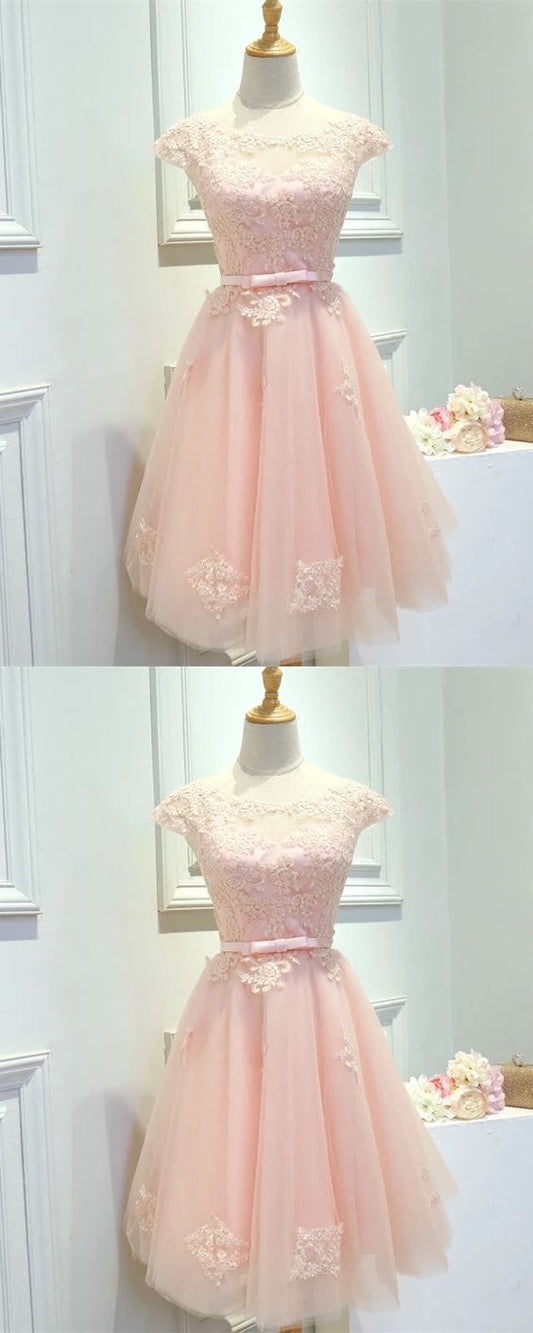 Homecoming Dresses Alexus Pink Modest CD2405