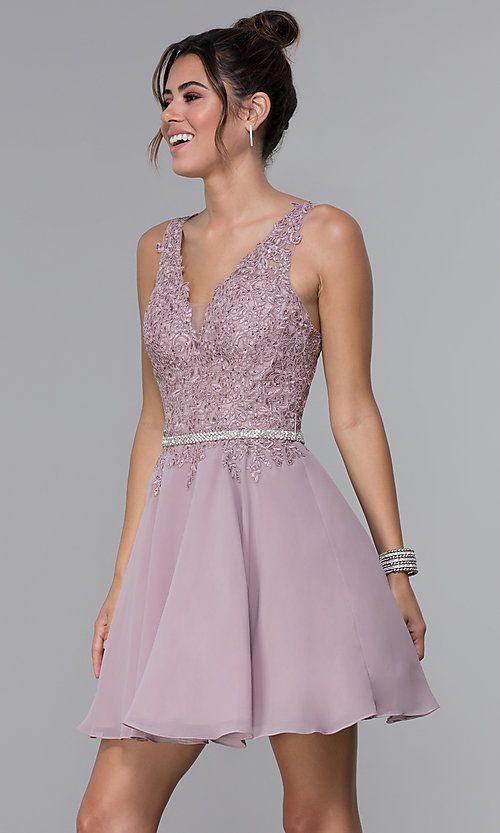 A-Line Short Chiffon Homecoming Dresses Jaslene CD2440