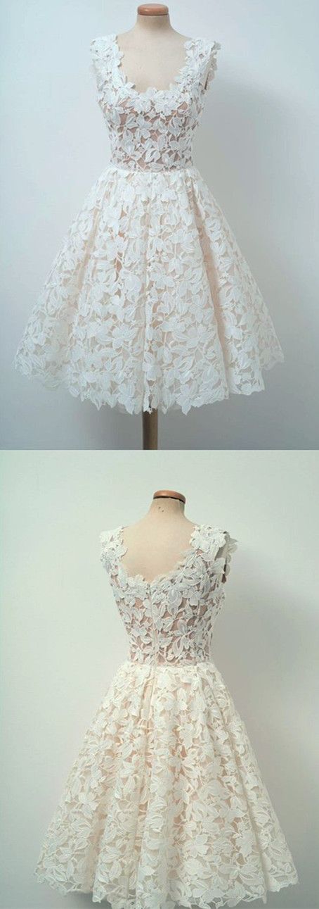 Homecoming Dresses Linda Lace Graduation Dress Short CD24747