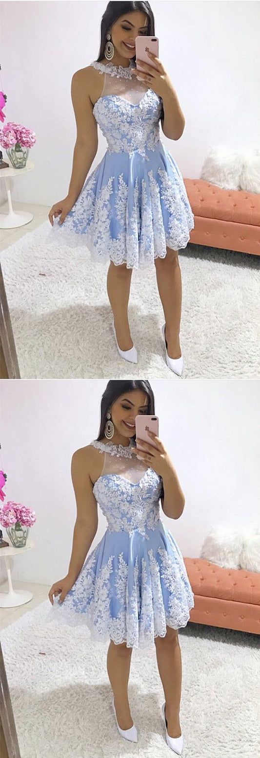 Lace Belinda Homecoming Dresses Halter 2024 CD2729