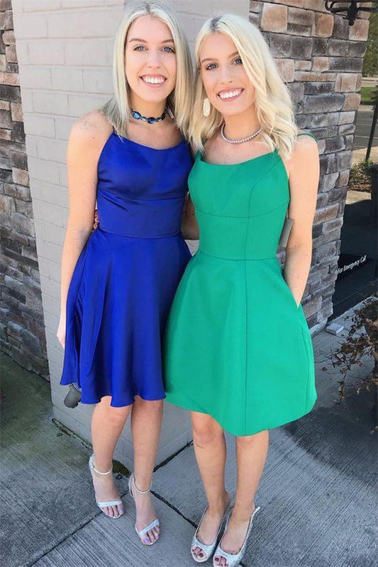 Sabrina Homecoming Dresses Royal Blue Green Cheap CD2786