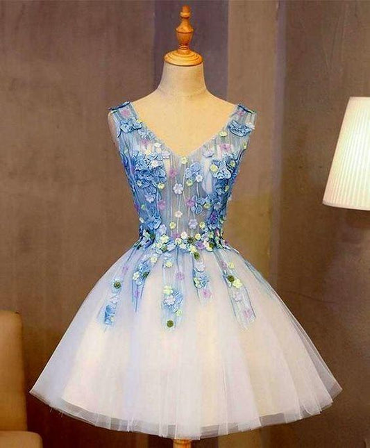 Cute Blue Jazmin Homecoming Dresses CD2915