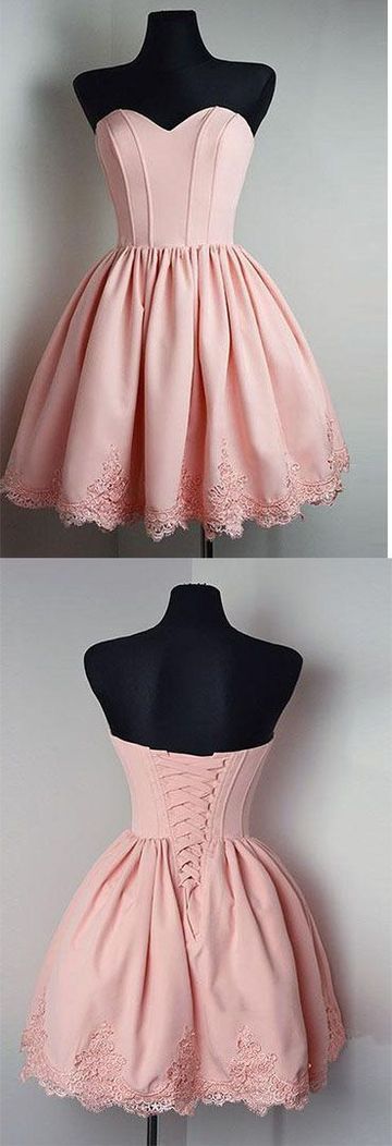 Strapless Sweetheart Pink Rayne Homecoming Dresses Short CD3045