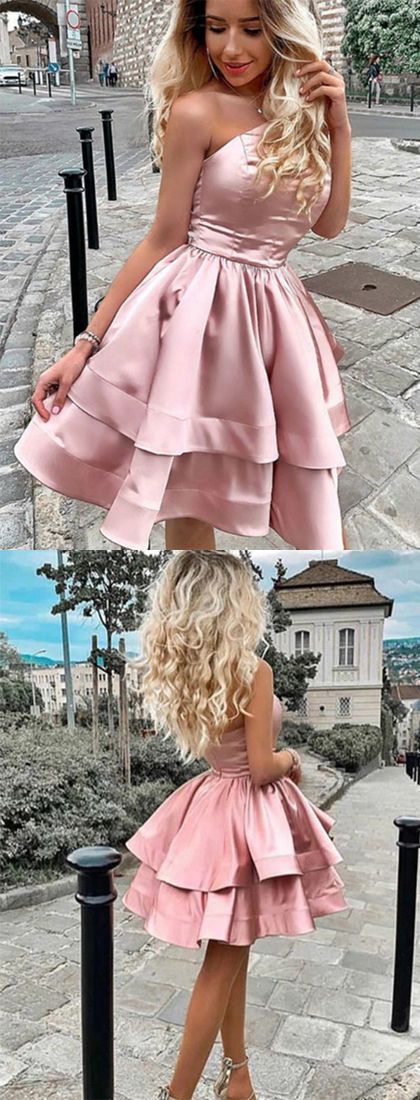 Short Party Homecoming Dresses Zion Pink Dresses CD3139
