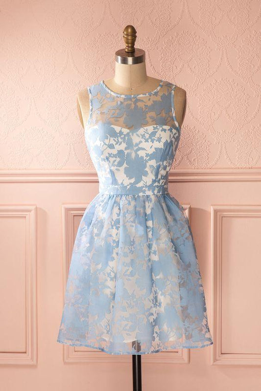 2024 Renata A Line Homecoming Dresses Blue CD3262