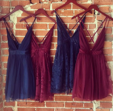 Cheap Short Burgundy Rosalind Lace Homecoming Dresses CD3903