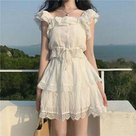 White Cute Homecoming Dresses Kamora CD4220