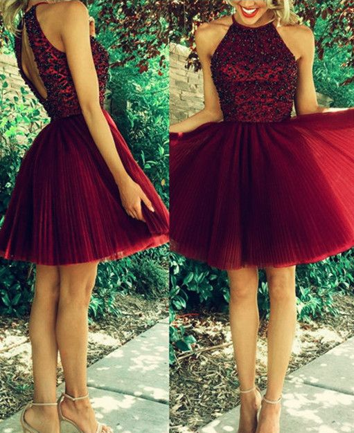 Ashtyn Homecoming Dresses Burgundy Hater CD4362